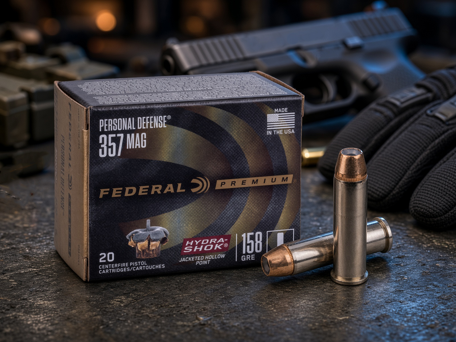 Federal premium 357 magnum Hydro shock hero shot - Popular Ammo Federal premium 357 magnum Hydro shock hero shot