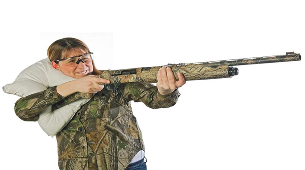 recoil NRA Family - Popular Ammo Woman shooting shotgun